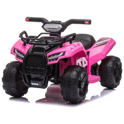 Mini Moto 4 Elétrica para Crianças 6v Rosa c/ rodas de plástico