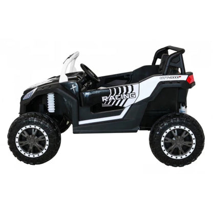 Carro Elétrico para Criança BUGGY ATV RACING 24v Branco c/ RODAS DE BORRACHA & ASSENTO EM PELE