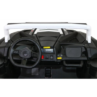 Carro Elétrico para Criança BUGGY ATV RACING 24v Branco c/ RODAS DE BORRACHA & ASSENTO EM PELE