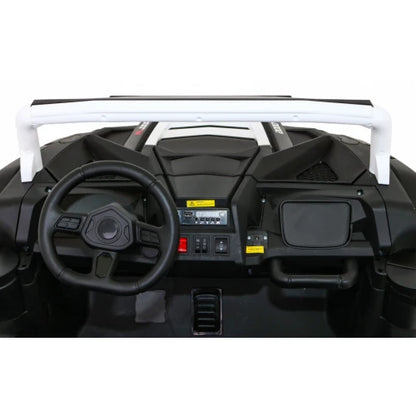 Carro Elétrico para Criança BUGGY ATV RACING 24v Branco c/ RODAS DE BORRACHA & ASSENTO EM PELE
