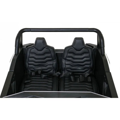 Carro Elétrico para Criança BUGGY ATV RACING 24v Branco c/ RODAS DE BORRACHA & ASSENTO EM PELE