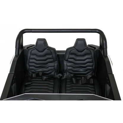 Carro Elétrico para Criança BUGGY ATV RACING 24v Branco c/ RODAS DE BORRACHA & ASSENTO EM PELE