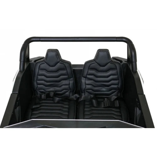 Carro Elétrico para Criança BUGGY ATV RACING 24v Branco c/ RODAS DE BORRACHA & ASSENTO EM PELE