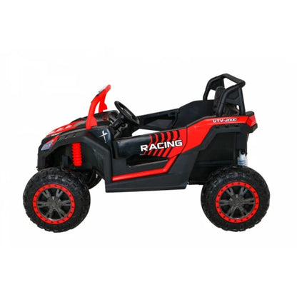 Carro Elétrico para Criança BUGGY ATV RACING 24v Vermelho c/ RODAS DE BORRACHA & ASSENTO EM PELE