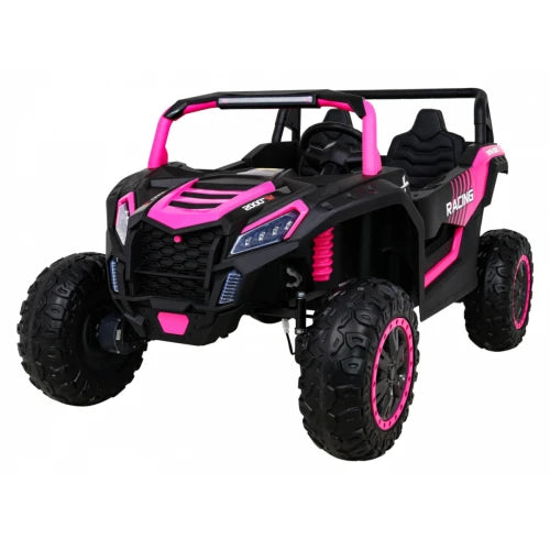 Carro Elétrico para Criança BUGGY ATV RACING 4x4 24v Rosa c/ RODAS DE BORRACHA & ASSENTO EM PELE