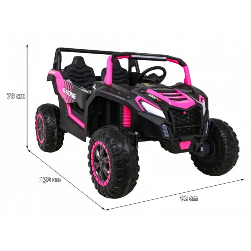 Buggy ATV Racing 24V Rosa – carro elétrico para criança (vista 4)