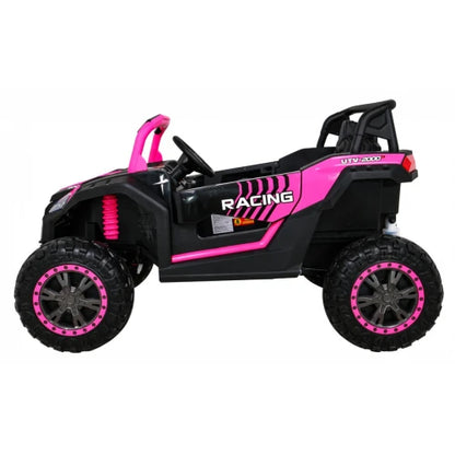 Carro Elétrico para Criança BUGGY ATV RACING 24v Rosa c/ RODAS DE BORRACHA & ASSENTO EM PELE