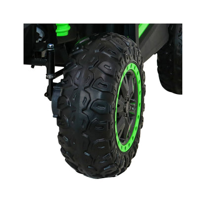 Carro Elétrico para Criança BUGGY ATV RACING 24v Verde c/ RODAS DE BORRACHA & ASSENTO EM PELE