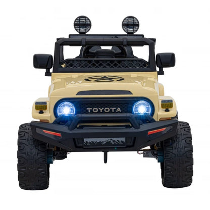 Carro Elétrico para Criança TOYOTA FJ CRUISER 12v 4X4 Camel c/ RODAS DE BORRACHA & ASSENTO EM PELE