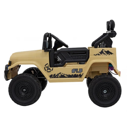 Carro Elétrico para Criança TOYOTA FJ CRUISER 12v 4X4 Camel c/ RODAS DE BORRACHA & ASSENTO EM PELE