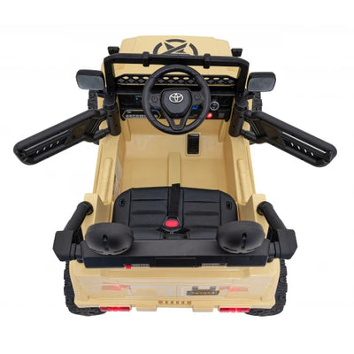 Carro Elétrico para Criança TOYOTA FJ CRUISER 12v 4X4 Camel c/ RODAS DE BORRACHA & ASSENTO EM PELE