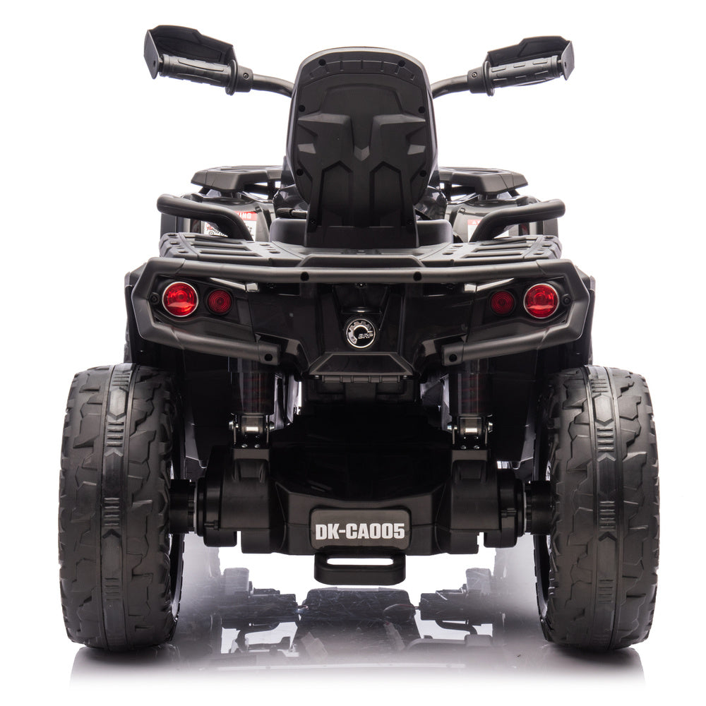 Moto 4 Elétrica para Criança CAN AM Outlander 24v 4x4 Preta c/ RODAS DE BORRACHA & ASSENTO EM PELE