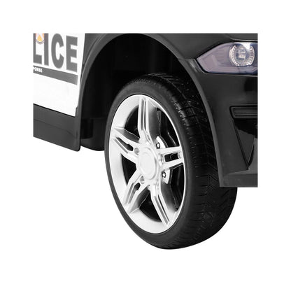 Carro Elétrico para Criança Policia 12V c/ RODAS DE BORRACHA & ASSENTO EM PELE