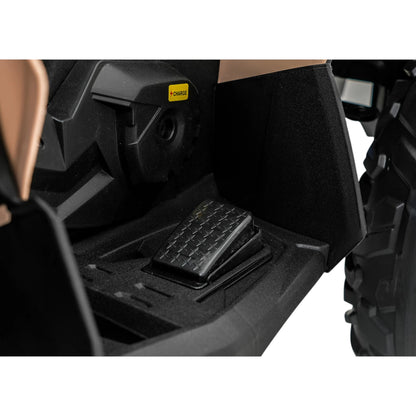 Moto 4 Elétrica para Criança CAN AM Maverick 24v 2x200w Khacki c/ Rodas de Borracha & Assento em Pele