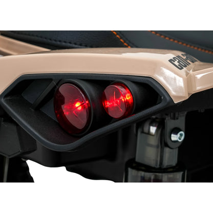 Moto 4 Elétrica para Criança CAN AM Maverick 24v 2x200w Khacki c/ Rodas de Borracha & Assento em Pele