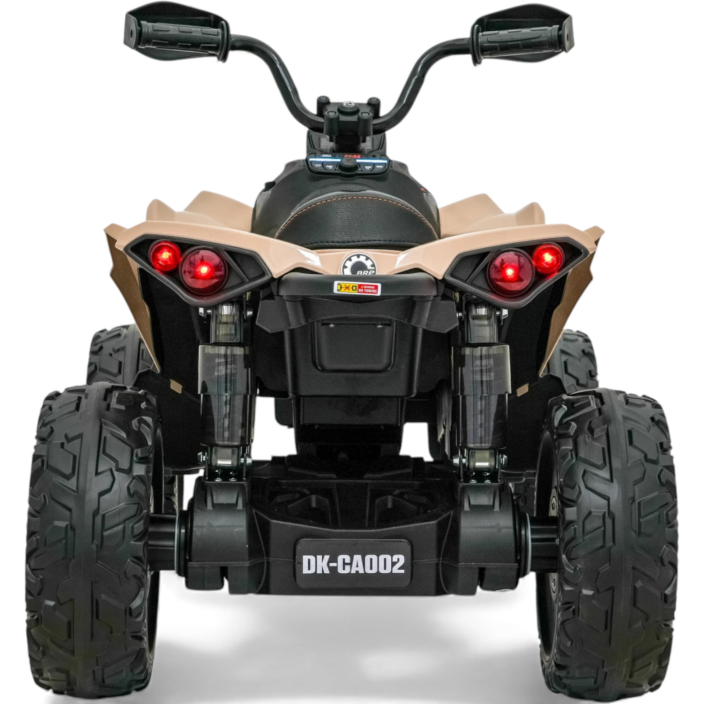 Moto 4 Elétrica para Criança CAN AM Maverick 24v 2x200w Khacki c/ Rodas de Borracha & Assento em Pele