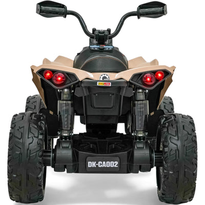 Moto 4 Elétrica para Criança CAN AM Maverick 24v 2x200w Khacki c/ RODAS DE BORRACHA & ASSENTO EM PELE