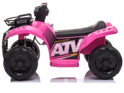 Mini Moto 4 Elétrica para Crianças 6v Rosa c/ rodas de plástico