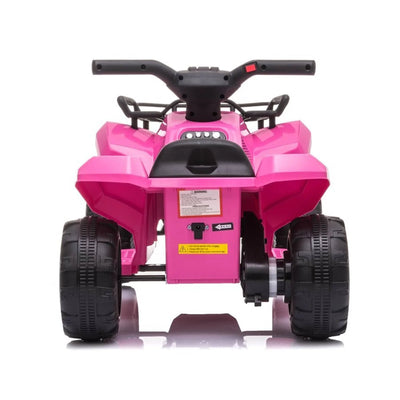 Mini Moto 4 Elétrica para Crianças 6v Rosa c/ rodas de plástico
