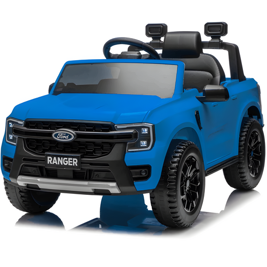 Carro Elétrico para Criança FORD RANGER Lift 12v Azul c/ RODAS DE BORRACHA & ASSENTO EM PELE