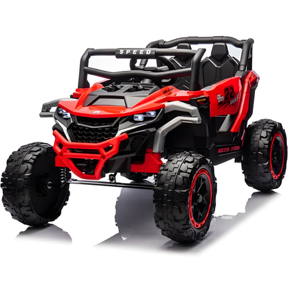 Carro Elétrico para Criança Buggy Speed Vermelho 4x4 12v c/ RODAS DE BORRACHA & ASSENTO EM PELE