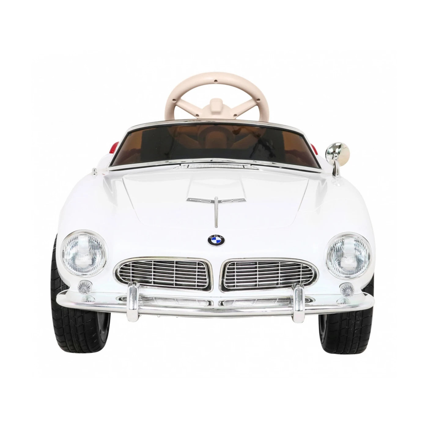 Carro Elétrico para Criança BMW 507 RETRO 12v Branco c/ RODAS DE BORRACHA & ASSENTO EM PELE