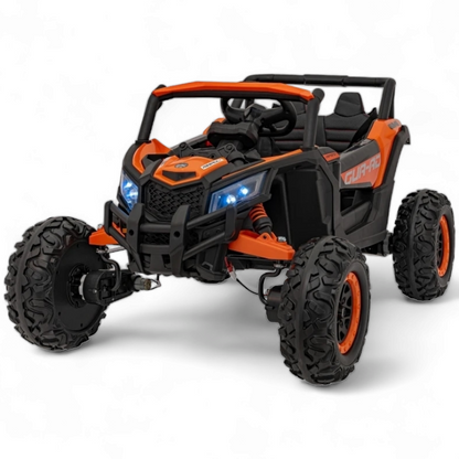Carro Elétrico para Criança MAVERICK STYLE 4x4 12v Laranja c/ RODAS DE BORRACHA & ASSENTO EM PELE