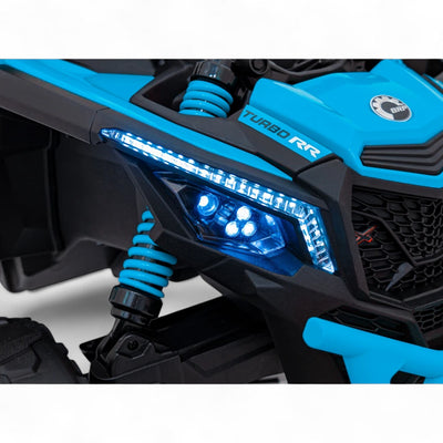 Carro Elétrico para Criança CAN-AM MAVERICK 4x4 24v Azul c/ RODAS DE BORRACHA & ASSENTO EM PELE
