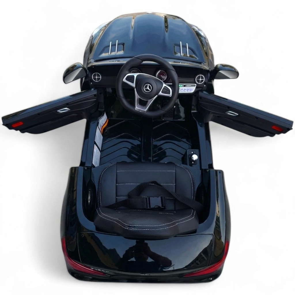 Carro Elétrico para Criança MERCEDES SL500 12V Preto c/ RODAS DE BORRACHA & ASSENTO EM PELE