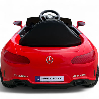Carro Elétrico para criança MERCEDES CLS 350 12v Vermelho c/ RODAS DE BORRACHA & ASSENTO EM PELE
