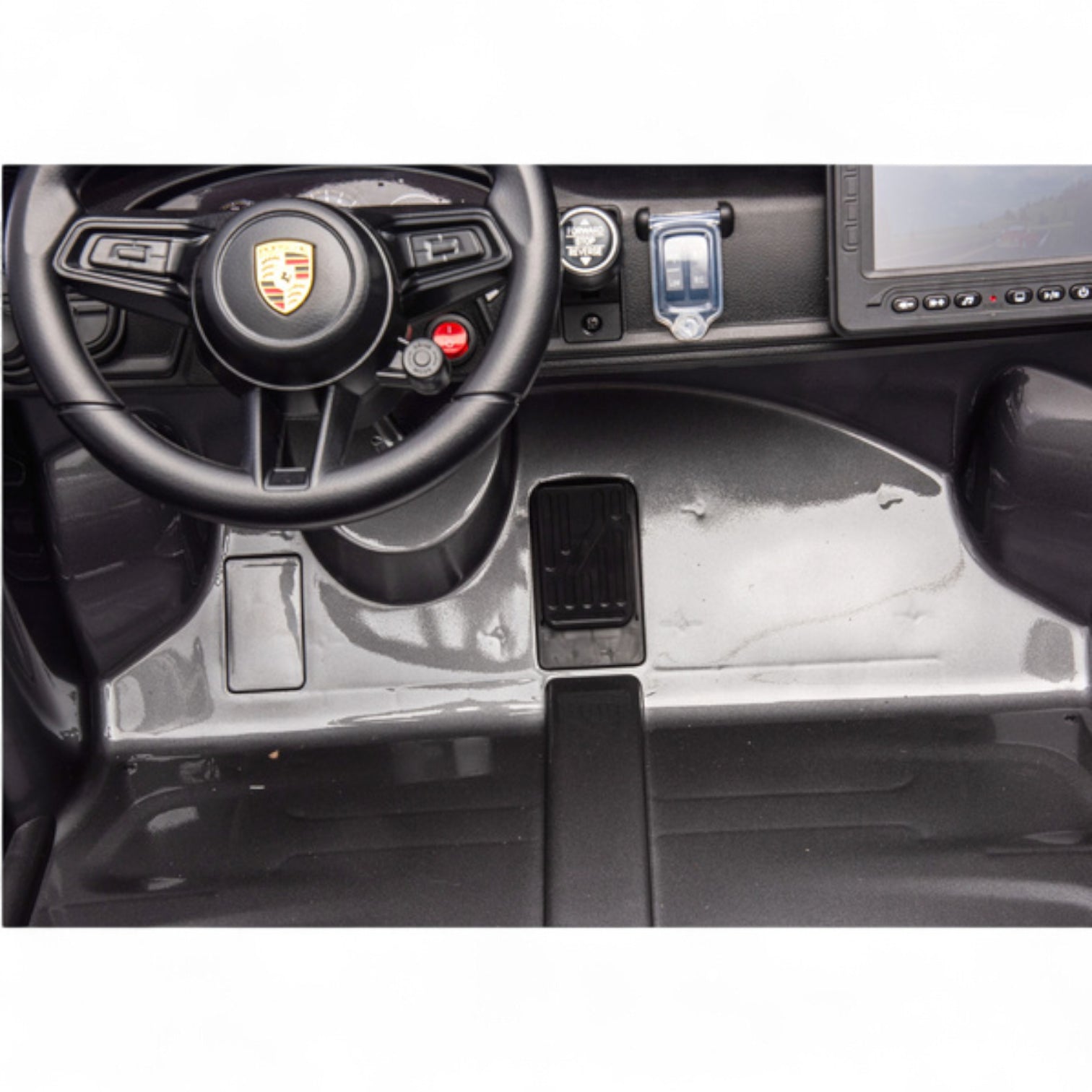 Carro Elétrico para Criança PORSCHE 911 GT3 24v 4x4 XXL Cinza  Metalizado c/ MP4, RODAS DE BORRACHA & ASSENTO EM PELE E VELUDO