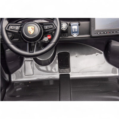 Carro Elétrico para Criança PORSCHE 911 GT3 24v 4x4 XXL Cinza  Metalizado c/ MP4, RODAS DE BORRACHA & ASSENTO EM PELE E VELUDO