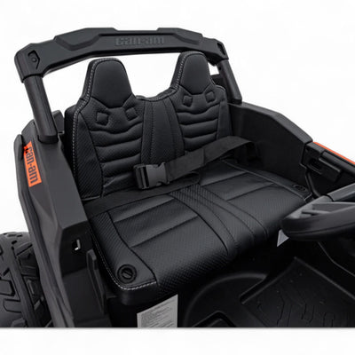 Carro Elétrico para Criança CAN-AM MAVERICK 4x4 24v Laranja c/ RODAS DE BORRACHA & ASSENTO EM PELE