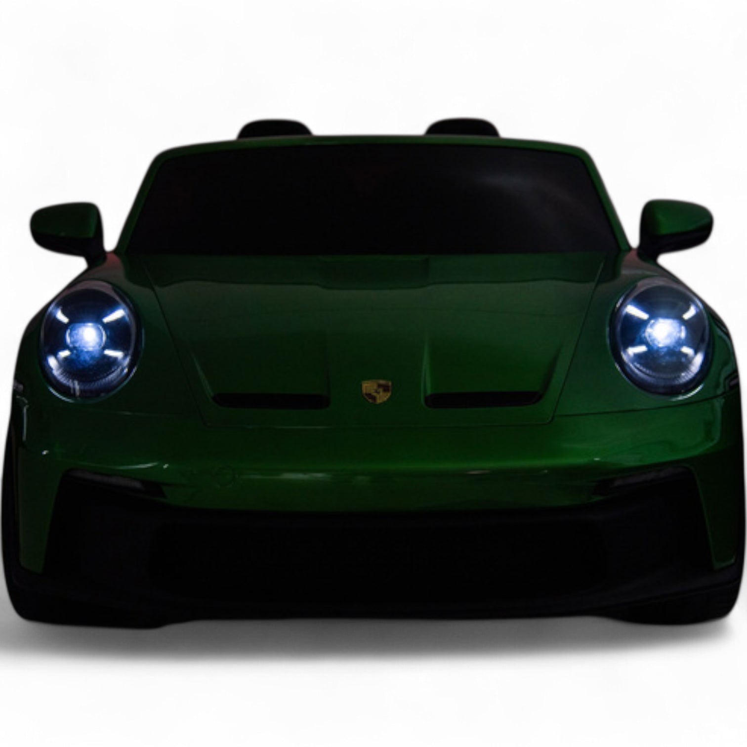 Carro Elétrico para Criança PORSCHE 911 GT3 24v 4x4 XXL Verde Metalizado c/ MP4, RODAS DE BORRACHA & ASSENTO EM PELE E VELUDO