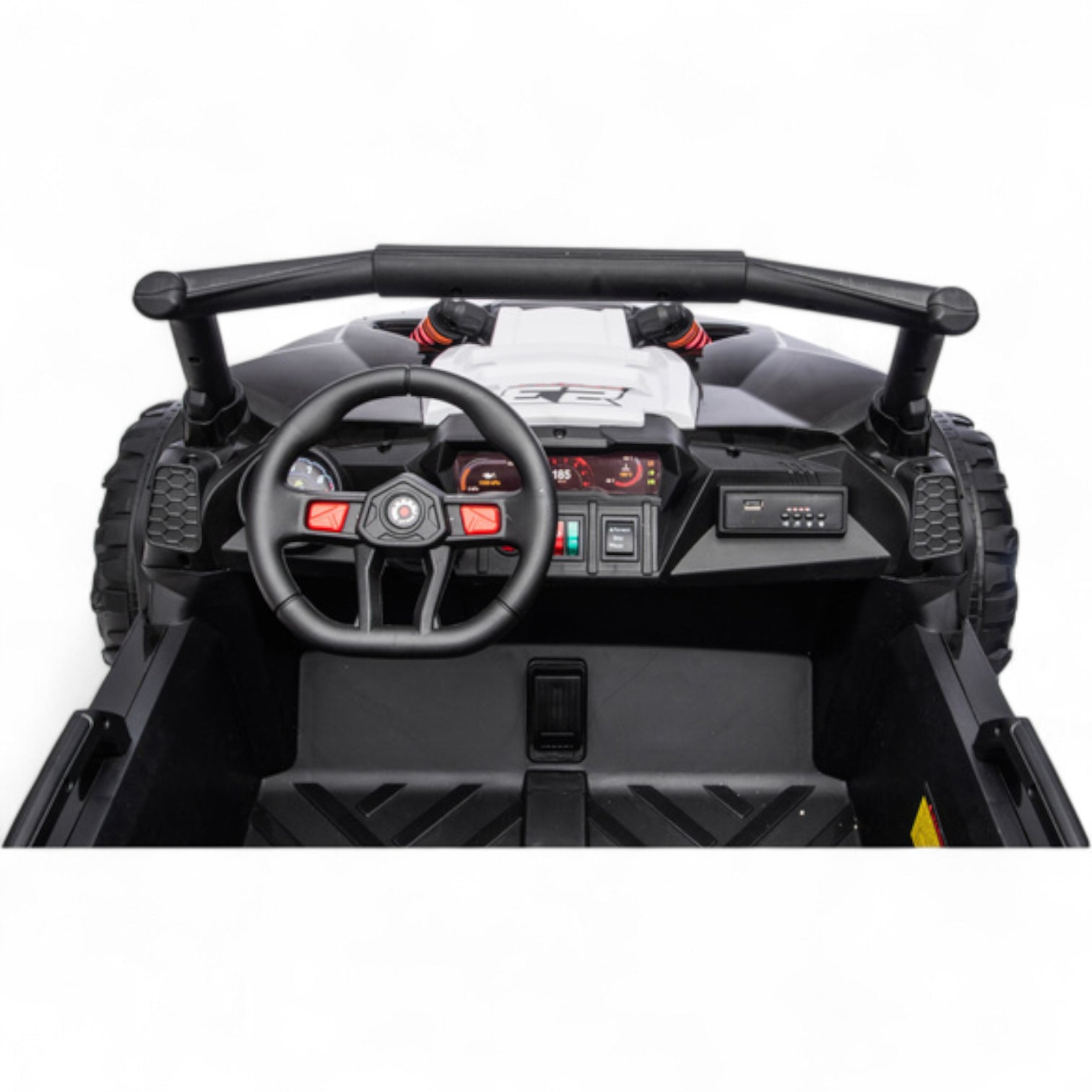 Carro Elétrico para Criança BUGGY TURBO SPORT 4x4 24v Preto c/ RODAS DE BORRACHA & ASSENTO EM PELE