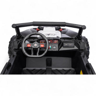 Carro Elétrico para Criança BUGGY TURBO SPORT 4x4 24v Preto c/ RODAS DE BORRACHA & ASSENTO EM PELE