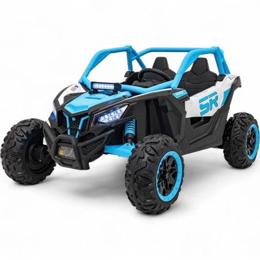 PRÉ-VENDA Carro Elétrico para Criança MAVERICK STYLE RR 4x4 24v Azul c/ RODAS DE BORRACHA & ASSENTO EM PELE