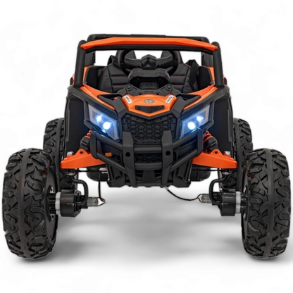 Carro Elétrico para Criança MAVERICK STYLE 4x4 12v Laranja c/ RODAS DE BORRACHA & ASSENTO EM PELE