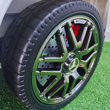 Carro Elétrico para Criança MERCEDES GLC63S 4x4 12v Branco c/ RODAS DE BORRACHA & ASSENTO EM PELE