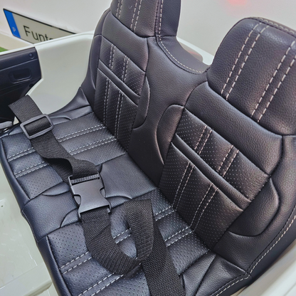 Carro Elétrico para Criança RANGE ROVER EVOQUE 12v Branco c/ RODAS DE BORRACHA & ASSENTO EM PELE