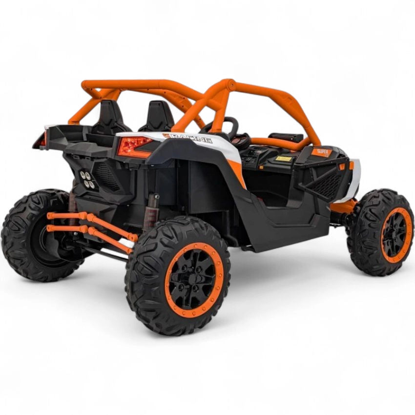 Carro Elétrico para Criança MAVERICK STYLE RR 4x4 24v Laranja c/ RODAS DE BORRACHA & ASSENTO EM PELE