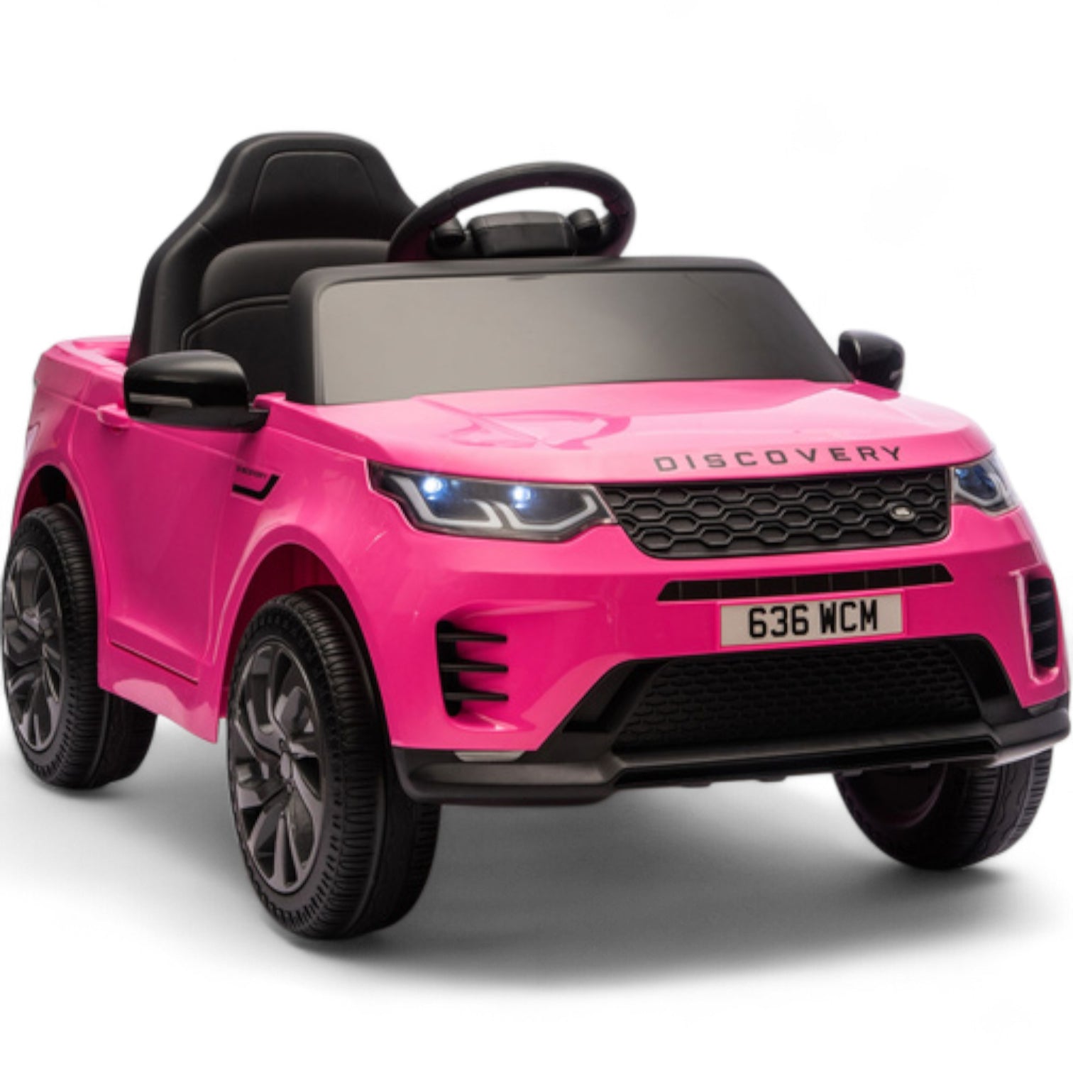 Carro Elétrico para Criança RANGE ROVER DISCOVERY 12v Rosa c/ RODAS DE BORRACHA & ASSENTO EM PELE