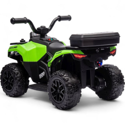 Mini Moto 4 Elétrica para Crianças LITTLE EXPLORER 6v Verde c/ RODAS DE BORRACHA