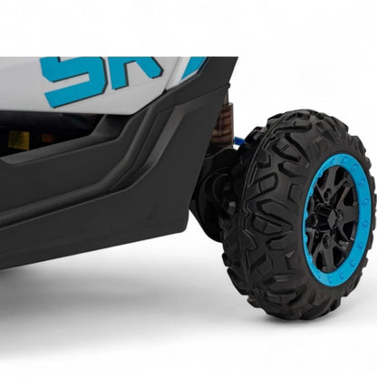 Carro Elétrico para Criança MAVERICK STYLE RR 4x4 24v Azul c/ RODAS DE BORRACHA & ASSENTO EM PELE