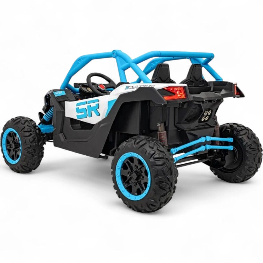 Carro Elétrico para Criança MAVERICK STYLE RR 4x4 24v Azul c/ RODAS DE BORRACHA & ASSENTO EM PELE