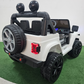 Carro Elétrico para Criança SPEED WRANGLER 4x4 Branco 12v c/ RODAS DE BORRACHA & ASSENTO EM PELE