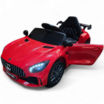 Carro Elétrico para Criança MERCEDES GTR MINI 12v BATERIA DE LITIO Vermelho c/ RODAS DE BORRACHA & ASSENTO EM PELE
