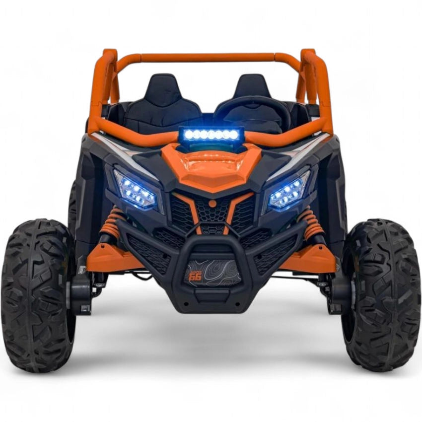 Carro Elétrico para Criança MAVERICK STYLE RR 4x4 24v Laranja c/ RODAS DE BORRACHA & ASSENTO EM PELE