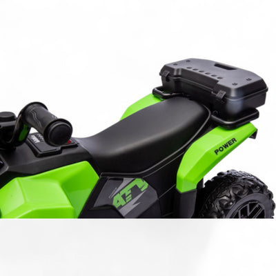 Mini Moto 4 Elétrica para Crianças LITTLE EXPLORER 6v Verde c/ RODAS DE BORRACHA