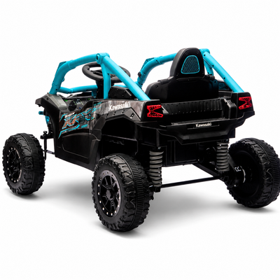Carro Elétrico para Criança Buggy KAWASAKI 4x4 12v BATERIA DE LITIO Azul c/ RODAS DE BORRACHA & ASSENTO EM PELE
